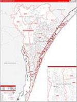 New Hanover, Nc Carrier Route Wall Map